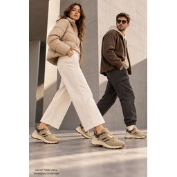 حذاء MUGGO TORVEX شتوي للجنسين برباط ونعل سميك للمشي والتنزه - بيج Muggo TORVEX Thick-Soled Lace-Up Unisex Winter Outdoor Trekking Boots - Beige