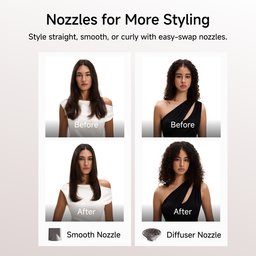 لايفن شسوار متطور مصفف ومجفف للشعر بتقنية عالية السرعة باللون التيتانيوم المصقول LAIFEN SWIFT 4 HIGH-SPEED HAIR DRYER - Titanium
