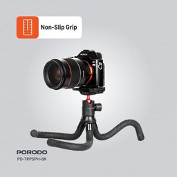 بورودو حامل هاتف ثلاثي للطاولة قابل للتدوير 360 درجة Porodo Table Tripod with 360 Degree Phone Holder Stand