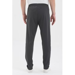 بنطال رياضي رجالي جوغر أنثراسيت بجيوب بسحاب وخصر مطاطي وقصة مستقيمة Men's Anthracite Jogger Sweatpants with Zipper Pockets, Elastic Waist, and Straight Leg