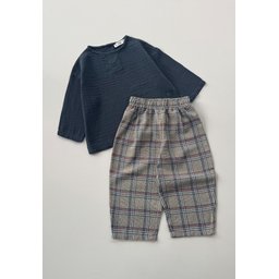 طقم سويت شيرت موسلين للأطفال 2-8 سنوات - أنثراسيت Muslin Sweatshirt Set for Kids 2-8 Years - Anthracite