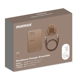 مجموعة MOMAX (IP116AL2 + UM58UKL2 + DC60L2) باللون الذهبي (شاحن + كابل + بنك طاقة) MOMAX BUNDLE SET (IP116AL2+UM58UKL2+DC60L2) Gold ( Charger and cable and power bank )