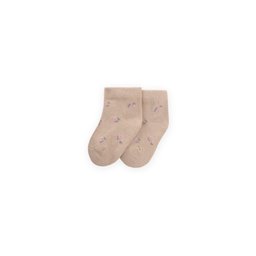 جوارب أطفال بيج بنقشة زهور (0-4 سنوات) Floral Pattern Baby Ankle Socks (0-4 Years) - Beige