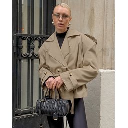 جاكيت ترنش قصير short trenchcoat