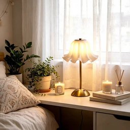 تيبل لامب رأس وردة – طراز فرنسي Rose Head Table Lamp – French Style
