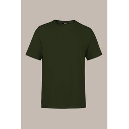 تي شيرت رجالي أسود 100% قطن بقصة عادية وياقة دائرية - كاكي Men's Black 100% Cotton Regular Fit Crew Neck Basic T-Shirt - Khaki