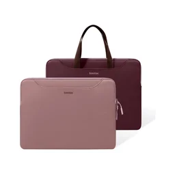 تومتوك - حقيبة لابتوب نحيفة Light-A21 قياس 13.5 انج - ماروني Tomtoc Light-A21 Dual-color Slim Laptop Handbag 13.5 Inch Raspberry