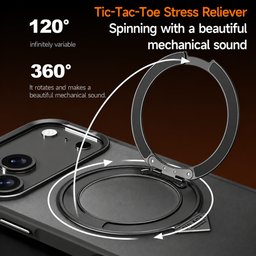 كفر آيفون 18 برو ماكس أكريليك من سيلادا مع ماك سيف ومسند دوّار iPhone 18 Pro Max SULADA Frosted MagSafe 360° Rotating Case