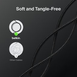 كيبل بيلكين بوست تشارج من USB-C إلى USB-C بقدرة فائقة 240 واط - أسود Belkin BoostCharge USB-C to USB-C Cable 240W – Black