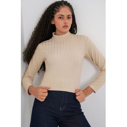 بودي نسائي 922 مزين بالأحجار - لون بسكويت 922 Embellished Bodysuit - Biscuit Color