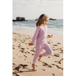 طقم أطفال أساسي بأكمام ريجلان، بنفسجي - 1-8 سنوات Kids' Basic Raglan Sleeve Set - Lilac - 1-8 Years