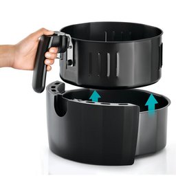 قلاية هوائية من بلاك+ديكر AF625-B5 حجم 5.6 لتر باللون الاسود Black&Decker AF625-B5 Air Fryer 5.6L black
