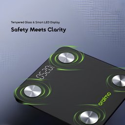 ميزان جسم ذكي أورايمو فيت سكيل بشاشة LED و 18 مؤشر صحي مع بلوتوث oraimo FitScale Smart LED Body Fat Scale with 18 Health Metrics
