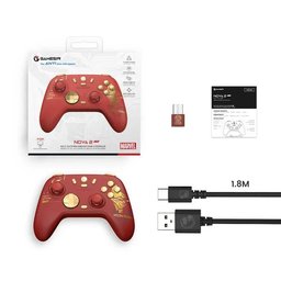 يد تحكم الألعاب اللاسلكية جيم سير Nova Lite 2 إصدار مارفل الرجل الحديدي – أحمر وذهبي GameSir Nova Lite 2 Wireless Gaming Controller (Marvel Ironman Edition)