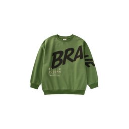 سويت شيرت شتوي للأولاد بطبعة - أخضر زيتي (8-12 سنة) Boys' Printed Winter Sweatshirt - Olive Green (8-12 Years)