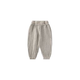 بنطلون شالوار موسلين للأطفال 1-6 سنوات، أخضر مخطط سميك Muslin Harem Pants for Kids 1-6 Years, Green Thick Striped