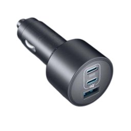 انكر - شاحن سيارة Nano يحتوي 3 منافذ 2C1A بقوة شحن 167.5 واط مع كيبل C to C بطول 1 متر - رمادي Anker Car Charger 3-Ports 167.5W with 3.3ft USB-C Cable Gray