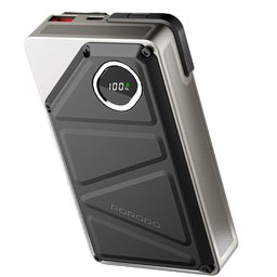 متنقل بورودو بسعة 20000 مللي أمبير وقوة 22.5 واط مع كابلات مدمجة Porodo 20000mAh 22.5W Power Bank with Built-In USB-C & Lightning Cables