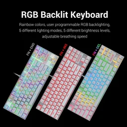 كيبورد ريد دراغون كيمارا K552P أبيض Redragon Kumara K552P White RGB Mechanical Gaming Keyboard
