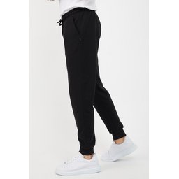 بنطلون رياضي رجالي بقصة مريحة بجيوب - أسود Men's Standard Fit Pocketed Sweatpants - Black
