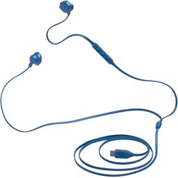 جي بي ال سماعة أذن Tune 305C سلكية بمنفذ USB-C - ازرق JBL Tune 305C USB-C Wired Earphone Blue