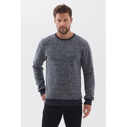 سويتشيرت رجالي أساسي بياقة دائرية وقصة عادية من القطن Men's Basic Crew Neck Cotton Regular Fit Sweatshirt