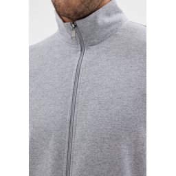 طقم تريننج رجالي رمادي أساسي بقصة مريحة بجيوب من القطن Men's Cotton Regular Fit Comfortable Basic Grey Tracksuit with Pockets