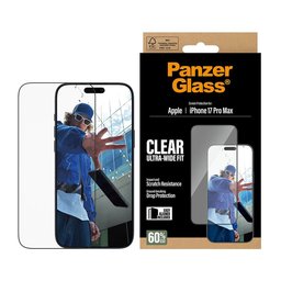 لاصق شاشة شفاف – تغطية واسعة للشاشة لجهاز I phone 17 por max Clear Glass - Ultra Wide Fit