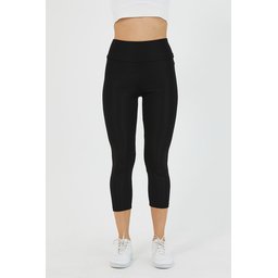 ليقنز كابري نسائي أسود بخصر مرتفع Women's Black High-Waist Capri Leggings