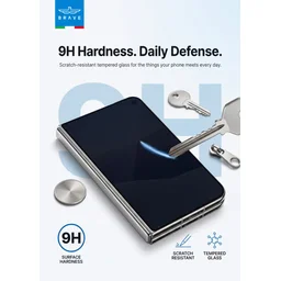لاصق شاشة حماية خصوصية بريف بدرجة صلابة 9H لهاتف أيفون ديو BRAVE 160° Anti-Spy Privacy Tempered Glass Screen Protector for iPhone Duo