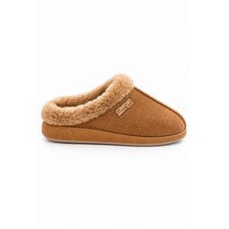 Muggo LAFONT شبشب رجالي شتوي مبطن بالفرو مريح - توباكو Muggo LAFONT Men's Winter Fur-Lined Comfortable Home Slippers - Tobacco