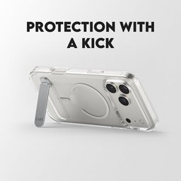 كفر شفاف مزوّد بقاعدة تثبيت (Kickstand) مع دعم MagSafe للايفون 17برو ماكس CARE by PanzerGlass® Feature Case Transparent w. Kickstand & MagSafe iPhone 17 Pro Max