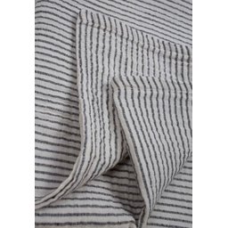 بطانية موسلين عضوية 90x100 سم مخططة رفيعة - رمادي دخاني Organic Muslin Blanket 90x100cm - Smoky Grey Thin Striped