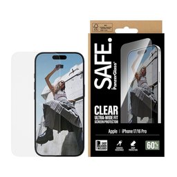لاصق شاشة شفاف – تغطية واسعة للشاشة للاي فون 17 Clear Glass - Ultra Wide Fit