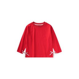 تيشيرت أحمر للأطفال بتفاصيل شق جانبي، مناسب لجميع الفصول (2-10 سنوات) Kids' Red Slit Detail Seasonal T-Shirt (2-10 Years)