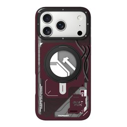 كفر آيفون 18 برو ماكس من يونغ كِت بتصميم سايبربانك مع ماك سيف وحامل دوّار iPhone 18 Pro Max YOUNGKIT Cyberpunk MagSafe 360° Rotating Kickstand Case