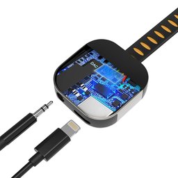 محول لايتنينج إلى منفذ AUX 3.5 مم مع منفذ شحن سريع PD 2 في 1 للأيفون من برودو 2-in-1 Lightning to 3.5mm AUX Adapter with PD Charging