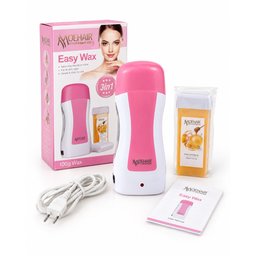 جهاز تسخين الشمع الدافئ 3 في 1 مع كارتريدج شمع العسل 100 غرام – Easy Wax MOEHAIR Pro Extreme Easy Wax 3-in-1 Roll-On Wax Heater Kit – 100 g Honey Wax