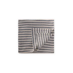 بطانية موسلين Naturel Organik قطن 90x100 سم - خطوط سميكة كحلي Naturel Organik Muslin Blanket 90x100cm - Navy Thick Striped
