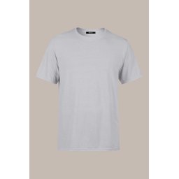 تي شيرت رجالي قطن 100% بقصة عادية وياقة دائرية - رمادي Men's 100% Cotton Regular Fit Crew Neck Basic T-Shirt - Grey