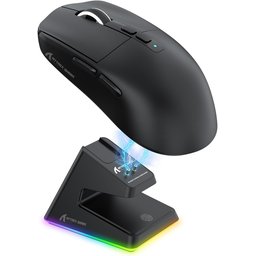 ماوس ألعاب أتاك شارك X6 فائق الخفة مع قاعدة شحن مغناطيسية وإضاءة RGB ATTACK SHARK X6 Tri-Mode Wireless Gaming Mouse with Magnetic Charging Dock