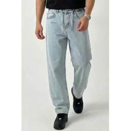 بنطلون جينز رجالي بقصة مريحة Baggy 30075 - أزرق Men's Relaxed Fit Baggy Jeans 30075 - Blue