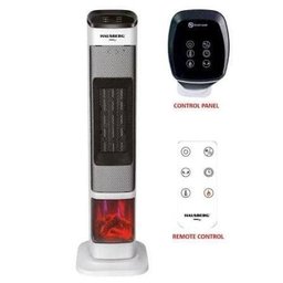مدفأة مروحة برجية رقمية هاوسبيرغ Hausberg – أبيض Hausberg HB-8219AB Digital Tower Fan Heater - White