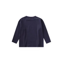 تيشيرت أطفال أساسي موسمي قطن 100% - أزرق داكن (8-12 سنة) Seasonal Basic T-Shirt for Kids 100% Cotton - Navy Blue (8-12 Years)