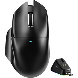 ماوس الألعاب اللاسلكي أتاك شارك V6 – أسود مع قاعدة شحن مغناطيسية RGB ATTACK SHARK V6 BLACK Gaming Mouse