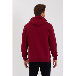 سويتشيرت رجالي BORDO بغطاء رأس وجيب كانجارو - عنابي BORDO Men's Hoodie with Kangaroo Pocket - Burgundy