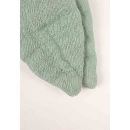 عضاضة أطفال من قماش الموسلين والخشب الطبيعي - أخضر نعناعي Muslin Fabric & Natural Wood Baby Teether - Mint Green