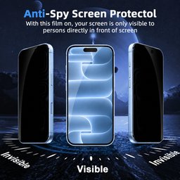 حماية شاشة آيفون 18 برو بتقنية الخصوصية مع أداة تثبيت iPhone 18 Pro Privacy Screen Protector with Installation Kit