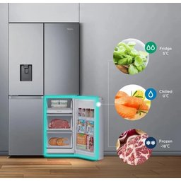 ثلاجة هايسنس 27 قدم (749 لتر) بأربعة أبواب مع محرك Inverter وتقنية Total No Frost Hisense 27ft (749L) Four-Door Refrigerator with Inverter Compressor and Total No Frost