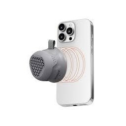 مكبر صوت موماكس الخارجي لاسلكي مغناطيسي (رصاصي) Momax 1-Vibe Go Magnetic Wireless Outdoor speaker (Grey)
